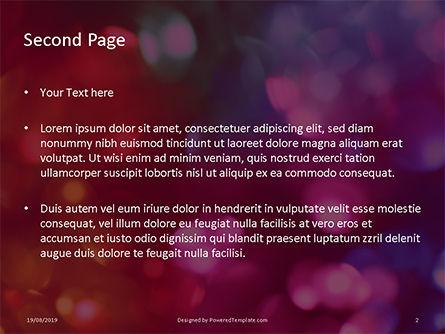 Abstracte Kleurrijke Bokehachtergrond PowerPoint Template, Dia 2, 15880, Abstract/Textuur — PoweredTemplate.com