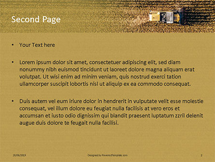 Modèle PowerPoint gratuit de récolte du maïs en automne, Diapositive 2, 15884, Carrière / Industrie — PoweredTemplate.com