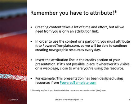 Modèle PowerPoint de faible angle de vue de la piste, Diapositive 3, 15887, Sport — PoweredTemplate.com