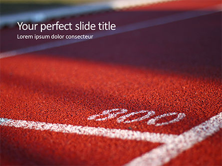 Low Angle View of Track Field Presentation, PowerPoint Template, 15887, Sports — PoweredTemplate.com