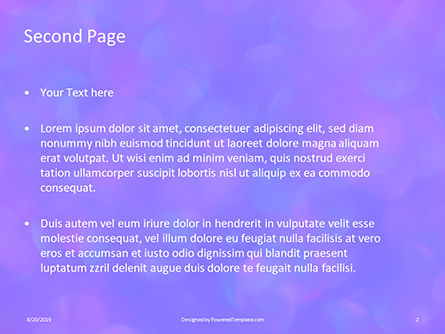 青と紫のボケライト - 無料PowerPointテンプレート, スライド 2, 15891, 抽象／テクスチャ — PoweredTemplate.com