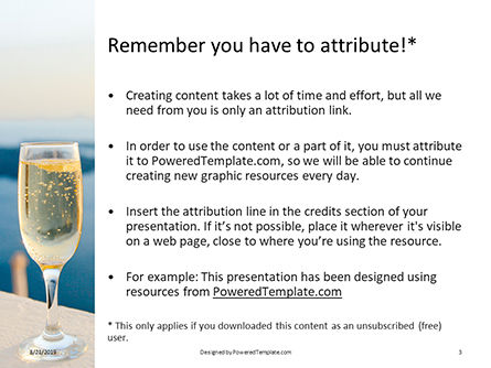 Modèle PowerPoint de deux lunettes prosecco contre une mer, Diapositive 3, 15892, Food & Beverage — PoweredTemplate.com