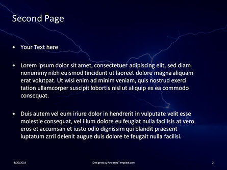 Modello PowerPoint Gratis - Cielo tempestoso scuro con lampi, Slide 2, 15897, Natura & Ambiente — PoweredTemplate.com