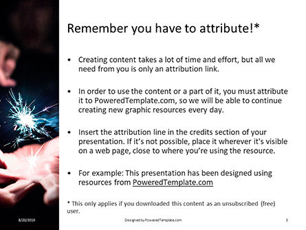 Person Holding Sparkler Presentation, Slide 3, 15898, Art & Entertainment — PoweredTemplate.com