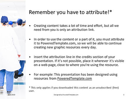 Templat PowerPoint Tampak Belakang Tim Dokter Dan Perawat, Slide 3, 15900, Medis — PoweredTemplate.com