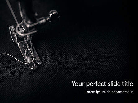 Presser Foot of Sewing Machine Presentation, Free PowerPoint Template, 15903, Careers/Industry — PoweredTemplate.com