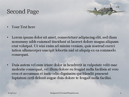 무료 파워포인트 템플릿 - 커티스 p-36 호크가 공중으로 날아 갔다, 슬라이드 2, 15909, 군사 — PoweredTemplate.com