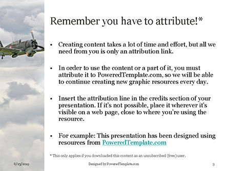 Plantilla de PowerPoint gratis - curtiss p-36 hawk voló en el aire, Diapositiva 3, 15909, Militar — PoweredTemplate.com