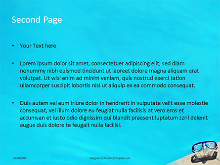 Plantilla de PowerPoint - máscara de piscina al borde de la piscina, Diapositiva 2, 15912, Vacaciones/ Ocasiones especiales — PoweredTemplate.com