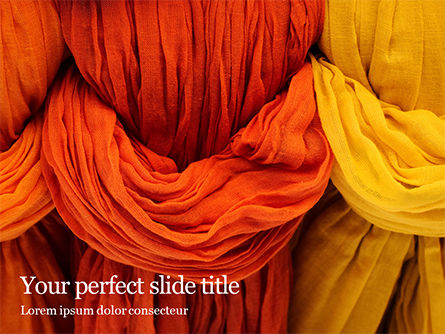 Dyed Cotton Fabric Presentation, Free PowerPoint Template, 15916, Careers/Industry — PoweredTemplate.com