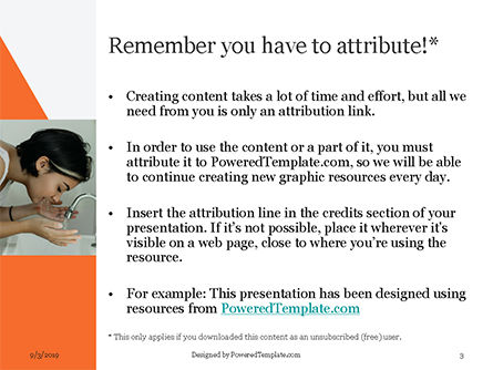 Templat PowerPoint Wanita Muda Cantik Mencuci Wajahnya, Slide 3, 15928, Manusia — PoweredTemplate.com