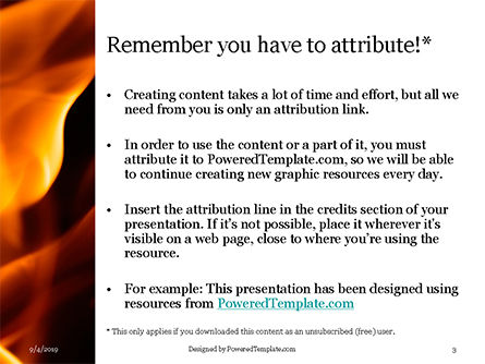 Feuer flammen Kostenlose PowerPoint Vorlage, Folie 3, 15931, Abstrakt/Texturen — PoweredTemplate.com