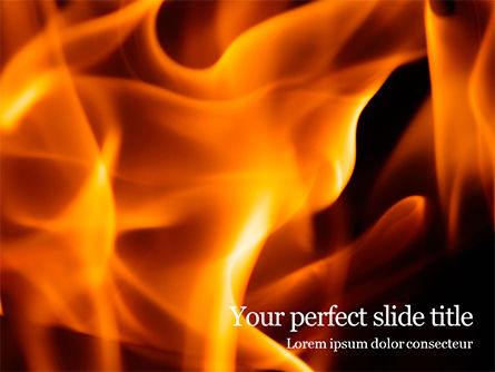 Modèle PowerPoint gratuit de flammes de feu, Gratuit Modele PowerPoint, 15931, Abstrait / Textures — PoweredTemplate.com