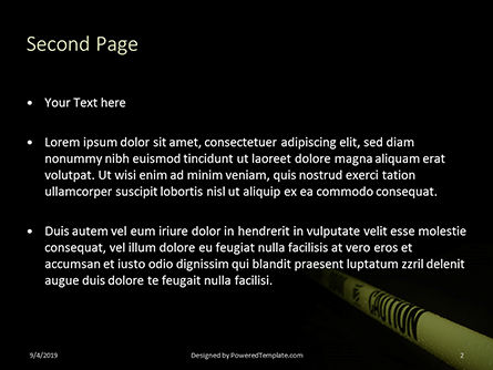 Caution Tape in Darkness Presentation, Slide 2, 15935, Legal — PoweredTemplate.com