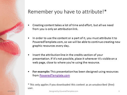 Templat PowerPoint Closeup Bibir Merah, Slide 3, 15936, Manusia — PoweredTemplate.com