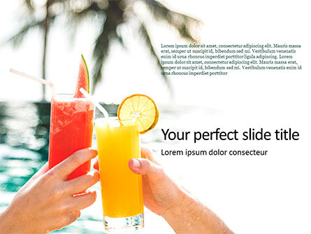 Cheers with Fruit Juice Presentation, 15941, Food & Beverage — PoweredTemplate.com