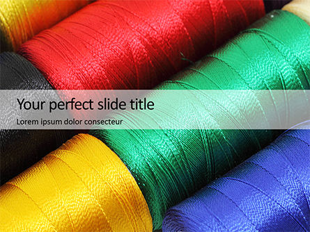 Sewing Threads Multicolored Closeup Presentation, Free PowerPoint Template, 15948, Careers/Industry — PoweredTemplate.com