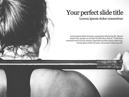 Strong Woman Presentation, PowerPoint Template, 15949, Sports — PoweredTemplate.com