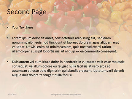 Kleurrijke Paprika Gratis Powerpoint Template, Dia 2, 15950, Food & Beverage — PoweredTemplate.com