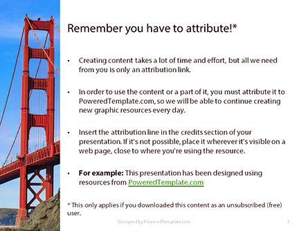 Templat PowerPoint Jembatan Golden Gate, Slide 3, 15952, Konstruksi — PoweredTemplate.com