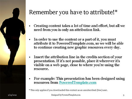 Templat PowerPoint Berlari Siluet Orang, Slide 3, 15962, Olahraga — PoweredTemplate.com