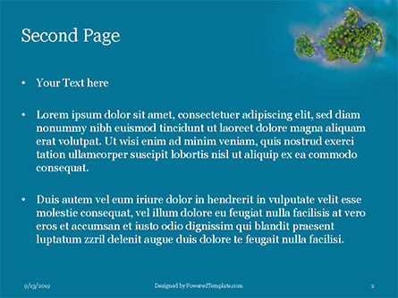 Templat PowerPoint Gratis Pulau Tropis Dari Atas, Slide 2, 15964, Alam & Lingkungan — PoweredTemplate.com