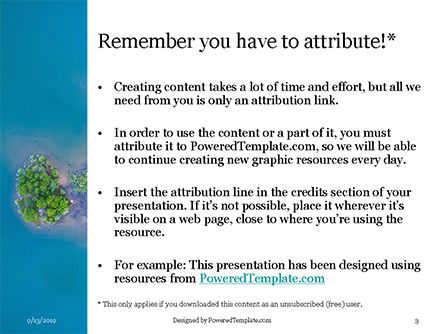 Templat PowerPoint Gratis Pulau Tropis Dari Atas, Slide 3, 15964, Alam & Lingkungan — PoweredTemplate.com