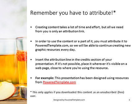 Red Apple and Two Glasses of Apple Juice Presentation, Slide 3, 15965, Food & Beverage — PoweredTemplate.com