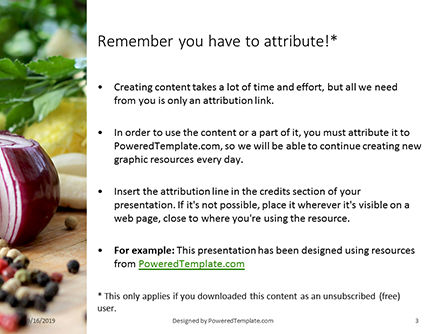 Cooking Ingredients on Cutting Board Presentation, Slide 3, 15966, Food & Beverage — PoweredTemplate.com