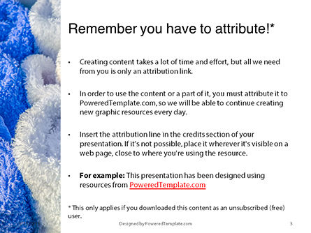 白と青のウールのふわふわタオル - PowerPointテンプレート, スライド 3, 15968, キャリア／産業 — PoweredTemplate.com