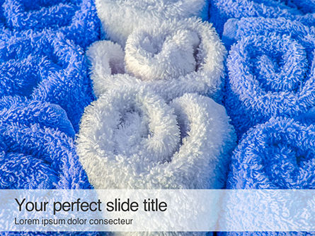 White and Blue Wool Fluffy Towels Presentation, PowerPoint Template, 15968, Careers/Industry — PoweredTemplate.com