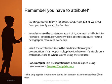 Modèle PowerPoint gratuit de silhouette d'un garçon avec une canne à pêche en mer, Diapositive 3, 15969, Mensen — PoweredTemplate.com