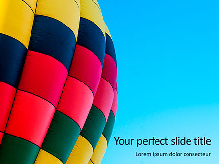Colorful Hot Air Balloon in Blue Sky Presentation, PowerPoint Template, 15973, Art & Entertainment — PoweredTemplate.com
