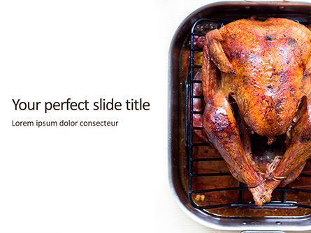 Thanksgiving Oven Whole Roasted Turkey Presentation, Free PowerPoint Template, 15975, Food & Beverage — PoweredTemplate.com