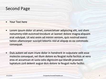 Plantilla de PowerPoint gratis - montón de alfombras de colores, Diapositiva 2, 15979, Profesiones/ Industria — PoweredTemplate.com