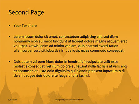 Templat PowerPoint Balon Udara Panas Di Atas Pagoda Kuno Di Bagan, Slide 2, 15982, Konstruksi — PoweredTemplate.com