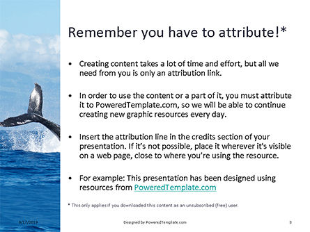 Modello PowerPoint Gratis - Vista sul mare con coda di balena, Slide 3, 15984, Natura & Ambiente — PoweredTemplate.com