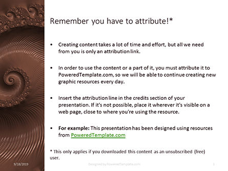 Modèle PowerPoint gratuit de fond abstrait tourbillon de chocolat fondu, Diapositive 3, 15988, Abstrait / Textures — PoweredTemplate.com