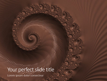 Abstract Melted Chocolate Swirl Background Presentation, Free PowerPoint Template, 15988, Abstract/Textures — PoweredTemplate.com