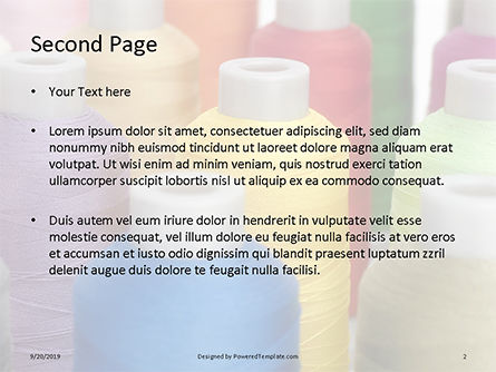 Bobbins with Multicolored Threads for Sewing Presentation, Slide 2, 15994, Careers/Industry — PoweredTemplate.com