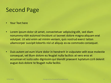 Templat PowerPoint Presentaiton Tekstur Daun Hijau Segar, Slide 2, 15999, Alam & Lingkungan — PoweredTemplate.com