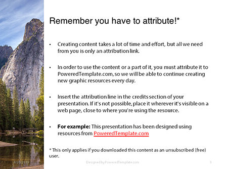 Modèle PowerPoint gratuit de rivière sous les falaises de yosemite, Diapositive 3, 16002, Nature / Environnement — PoweredTemplate.com