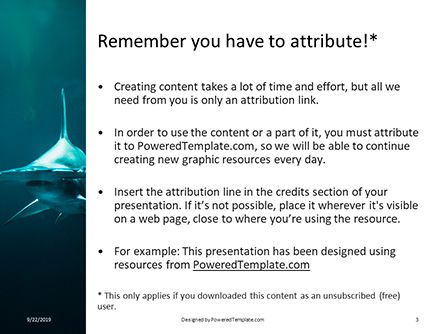 Plantilla de PowerPoint gratis - tiburón martillo en aguas profundas, Diapositiva 3, 16014, Naturaleza y medio ambiente — PoweredTemplate.com