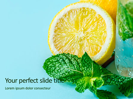 Cucumber Lemon and Mint Water Presentation, 16016, Food & Beverage — PoweredTemplate.com