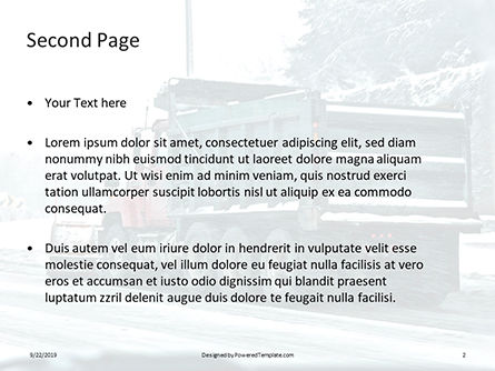 Schneepflug schneeräumung Kostenlose PowerPoint Vorlage, Folie 2, 16022, Autos und Transport — PoweredTemplate.com