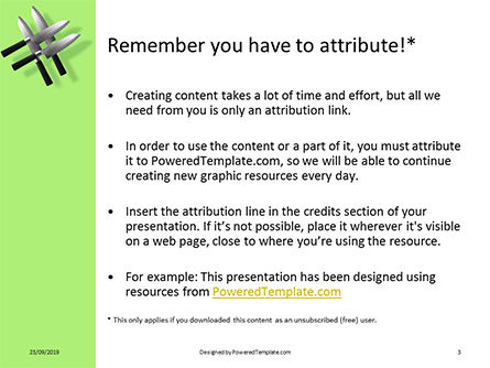 Modèle PowerPoint de quatre couteaux en lévitation sur fond vert, Diapositive 3, 16027, Carrière / Industrie — PoweredTemplate.com