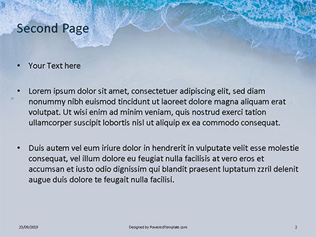 파워포인트 템플릿 - 바다 서핑 거품, 슬라이드 2, 16028, 자연 및 환경 — PoweredTemplate.com