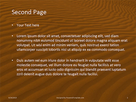Muster auf sand Kostenlose PowerPoint Vorlage, Folie 2, 16031, Natur & Umwelt — PoweredTemplate.com