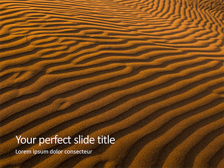 砂の上のパターン - 無料PowerPointテンプレート, 無料 PowerPointテンプレート, 16031, 自然＆環境 — PoweredTemplate.com