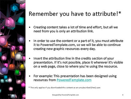 Modello PowerPoint Gratis - Lanterne colorate per gru di carta, Slide 3, 16035, Vacanze/Occasioni Speciali — PoweredTemplate.com